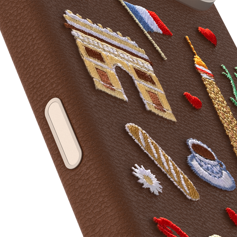 product image 3 - iPhone 17 Pro Max Skal Symmetry Series Cactus Leather Embroidery