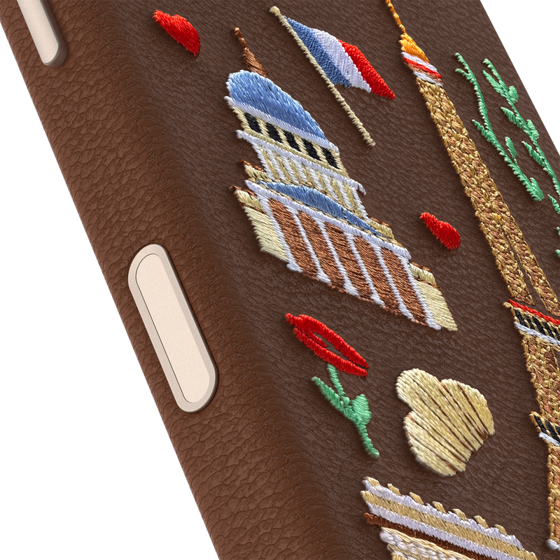 product image 3 - iPhone 17 Skal Symmetry Series Cactus Leather Embroidery