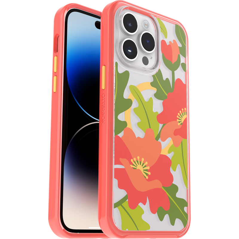 product image 1 - iPhone 14 Pro Max Skal Symmetry Series Clear för MagSafe Fluttering Flora