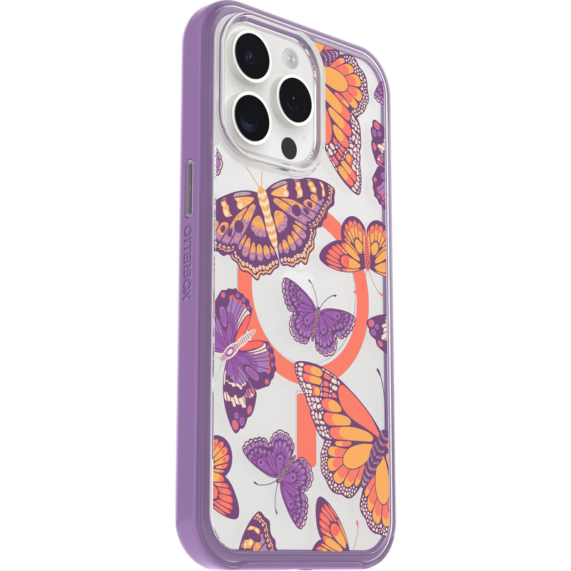 product image 3 - iPhone 15 Pro Max Skal Symmetry Series Clear för MagSafe Fluttering Flora