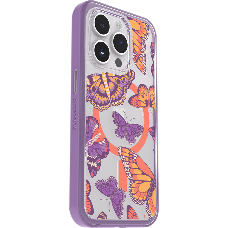 product image 3 - iPhone 14 Pro Skal Symmetry Series Clear för MagSafe Fluttering Flora