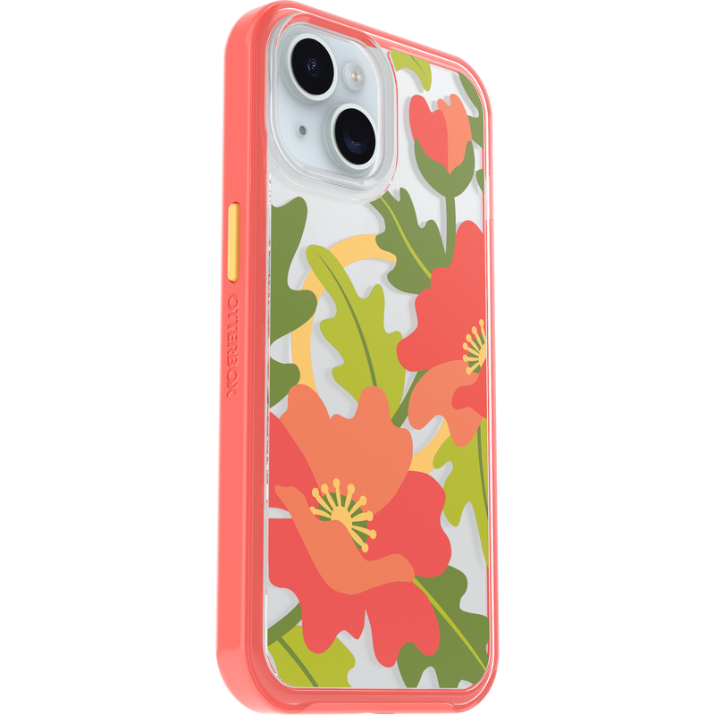 product image 3 - iPhone 16e och iPhone 15/14/13 Skal Symmetry Series Clear för MagSafe Fluttering Flora