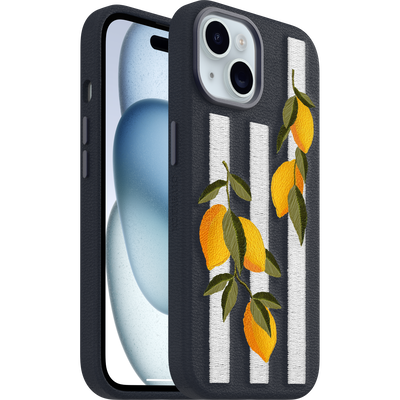 iPhone 16e och iPhone 15 Skal | Symmetry Series Cactus Leather Embroidery