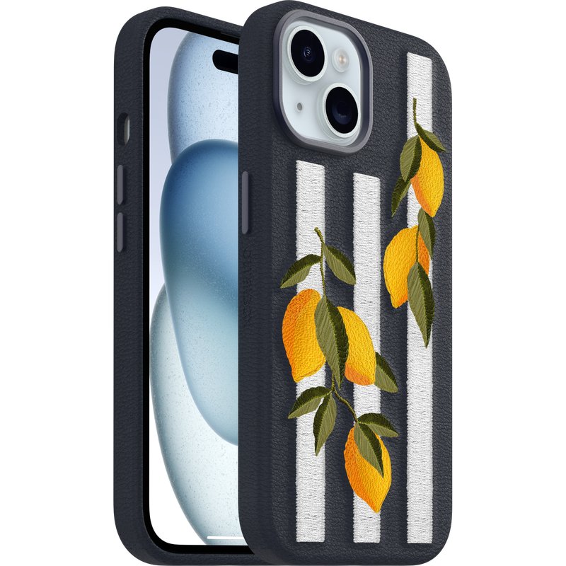 product image 1 - iPhone 16e och iPhone 15 Skal Symmetry Series Cactus Leather Embroidery