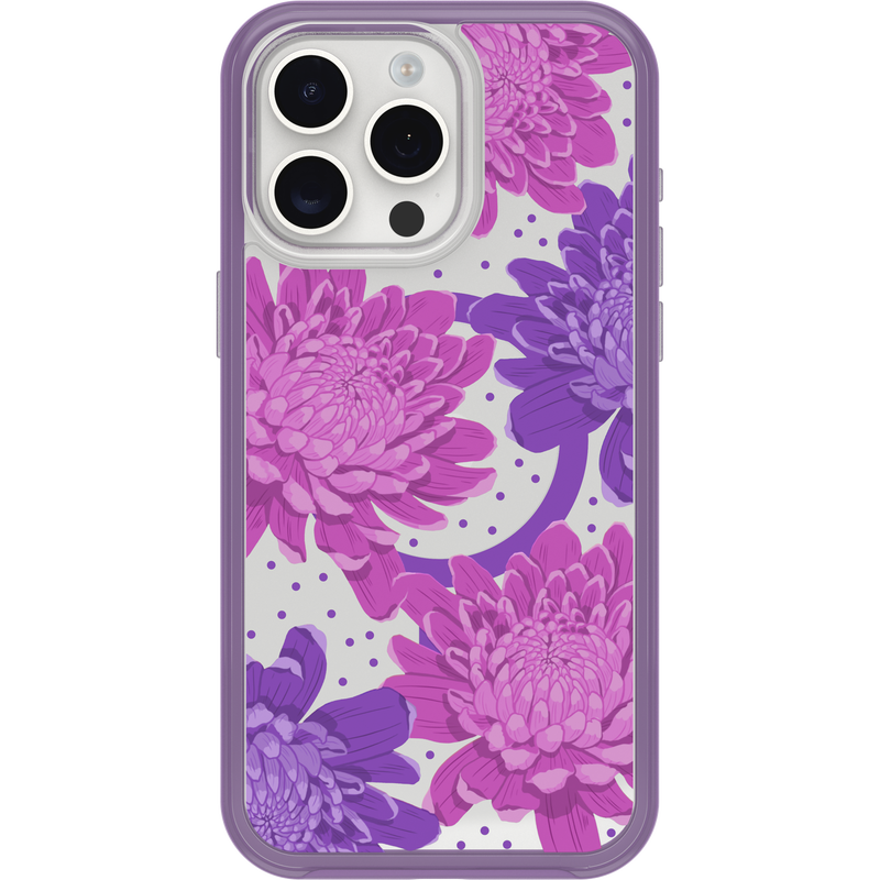 product image 2 - iPhone 15 Pro Max Skal Symmetry Series Clear för MagSafe Fluttering Flora