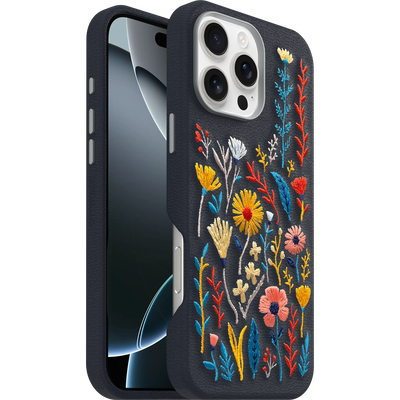 iPhone 16 Pro Max Custodia | Symmetry Series Cactus Leather Embroidery