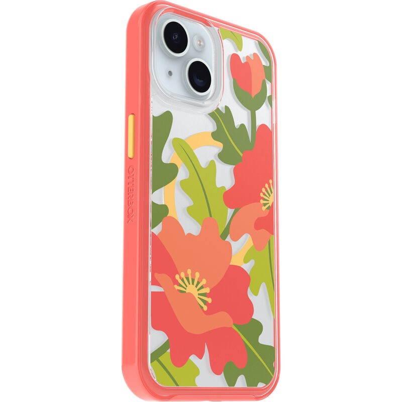 product image 3 - iPhone 13, iPhone 14 och iPhone 15 Skal Symmetry Series Clear för MagSafe Fluttering Flora