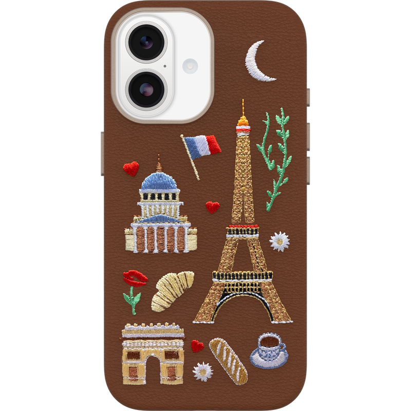 product image 1 - iPhone 17 Skal Symmetry Series Cactus Leather Embroidery