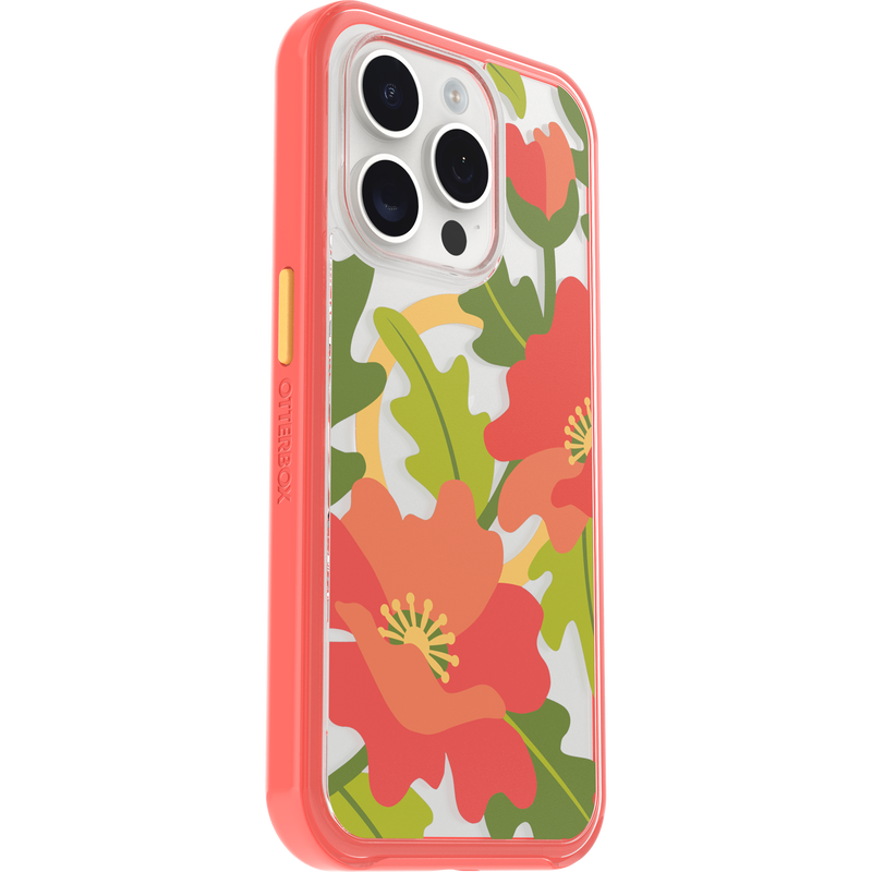 product image 3 - iPhone 15 Pro Skal Symmetry Series Clear för MagSafe Fluttering Flora