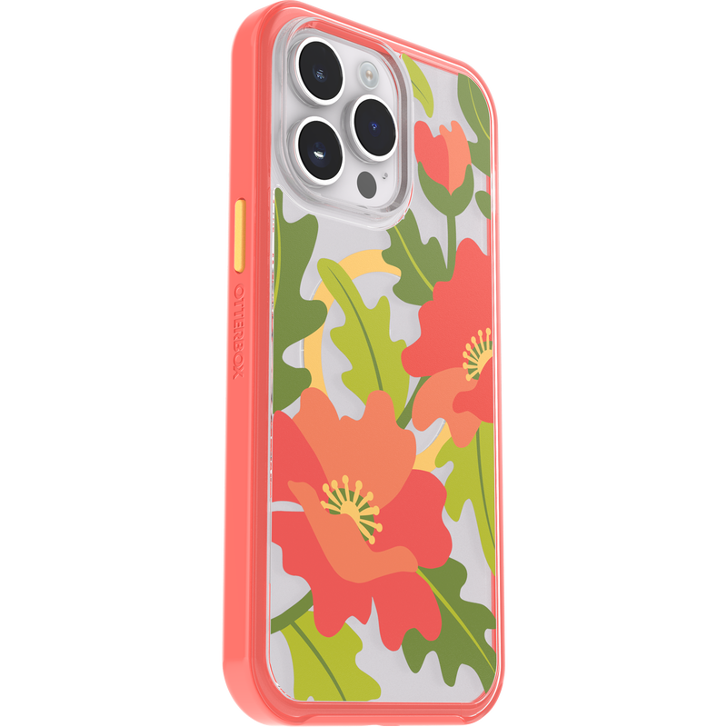 product image 3 - iPhone 14 Pro Max Skal Symmetry Series Clear för MagSafe Fluttering Flora