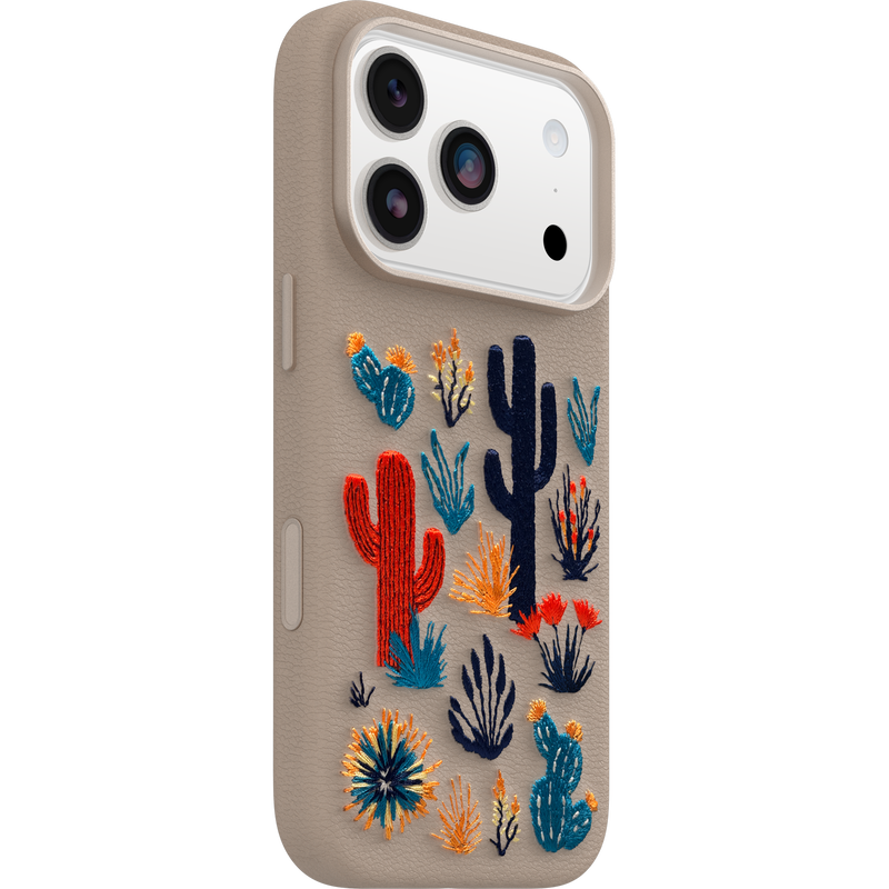 product image 2 - iPhone 17 Pro Case Symmetry Series Cactus Leather Embroidery