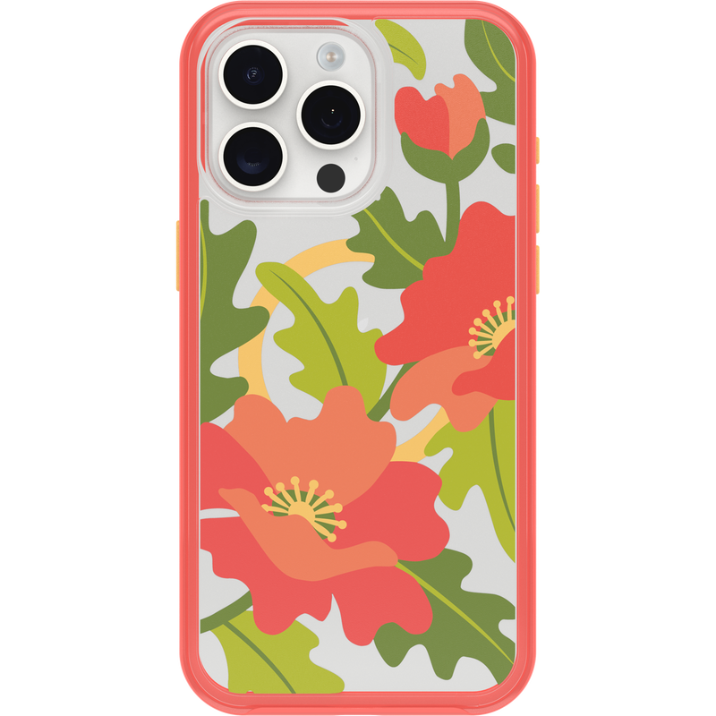 product image 2 - iPhone 15 Pro Max Skal Symmetry Series Clear för MagSafe Fluttering Flora
