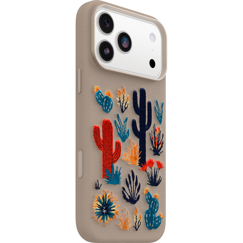 product image 2 - iPhone 17 Pro Max Skal Symmetry Series Cactus Leather Embroidery