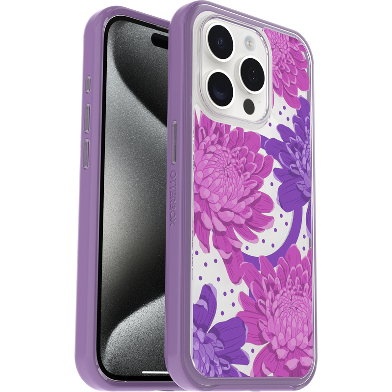 product image 1 - iPhone 15 Pro Skal Symmetry Series Clear för MagSafe Fluttering Flora