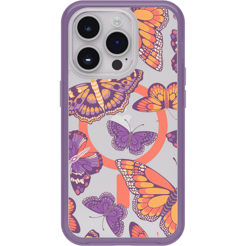 product image 2 - iPhone 14 Pro Skal Symmetry Series Clear för MagSafe Fluttering Flora