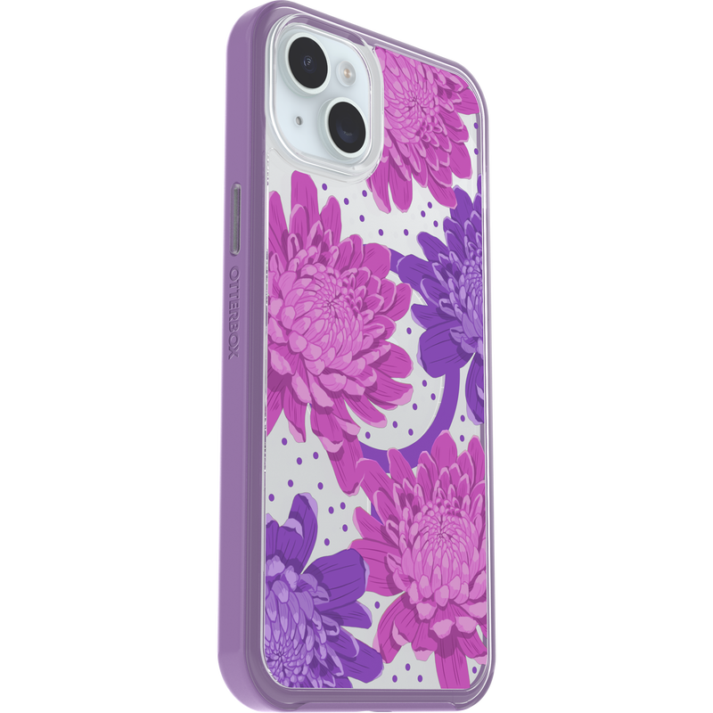 product image 3 - iPhone 14 Plus och iPhone 15 Plus Skal Symmetry Series Clear för MagSafe Fluttering Flora