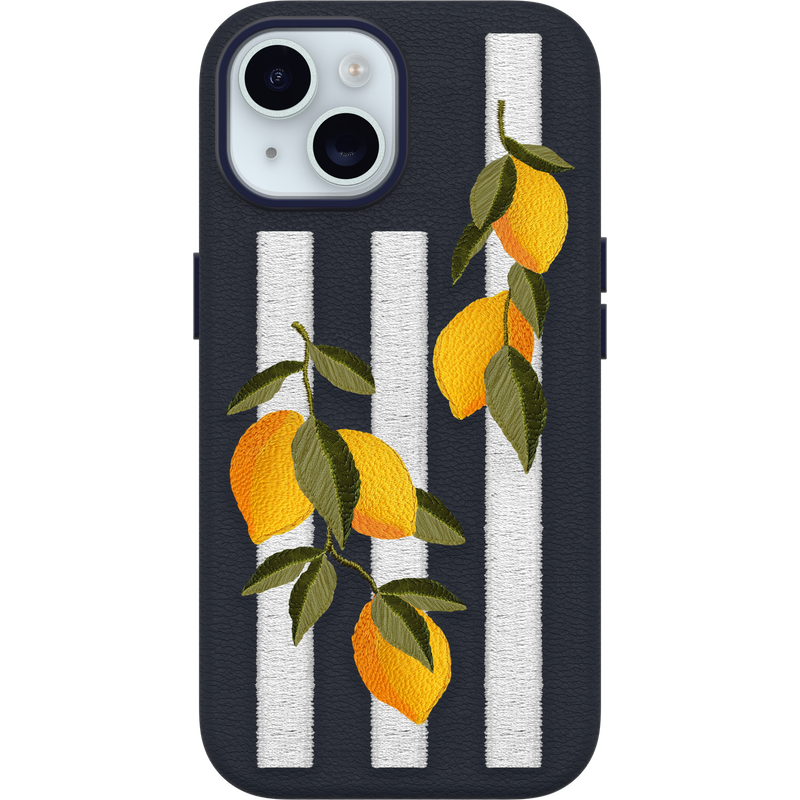 product image 2 - iPhone 16e och iPhone 15 Skal Symmetry Series Cactus Leather Embroidery