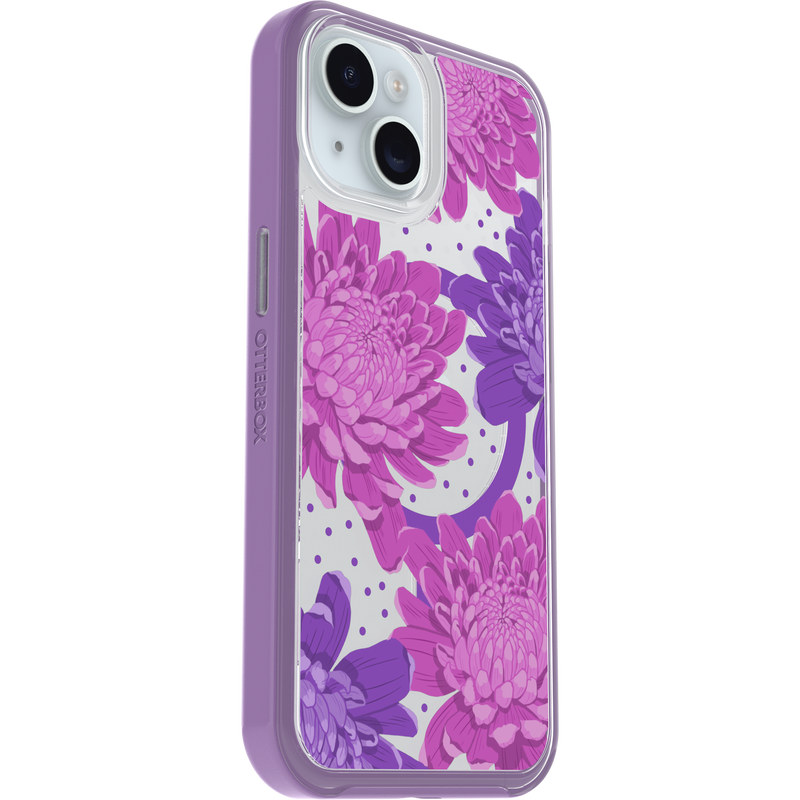 product image 3 - iPhone 16e och iPhone 15/14/13 Skal Symmetry Series Clear för MagSafe Fluttering Flora